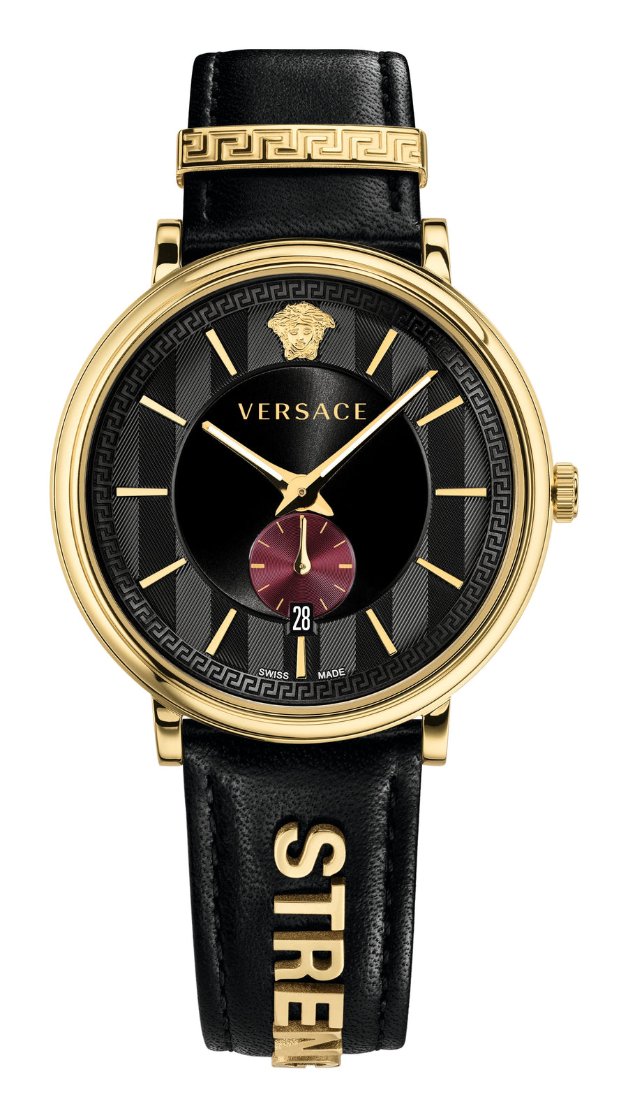 title:Versace Men's Versace V-Circle 42mm Quartz Watch VBQ050017;color:Black