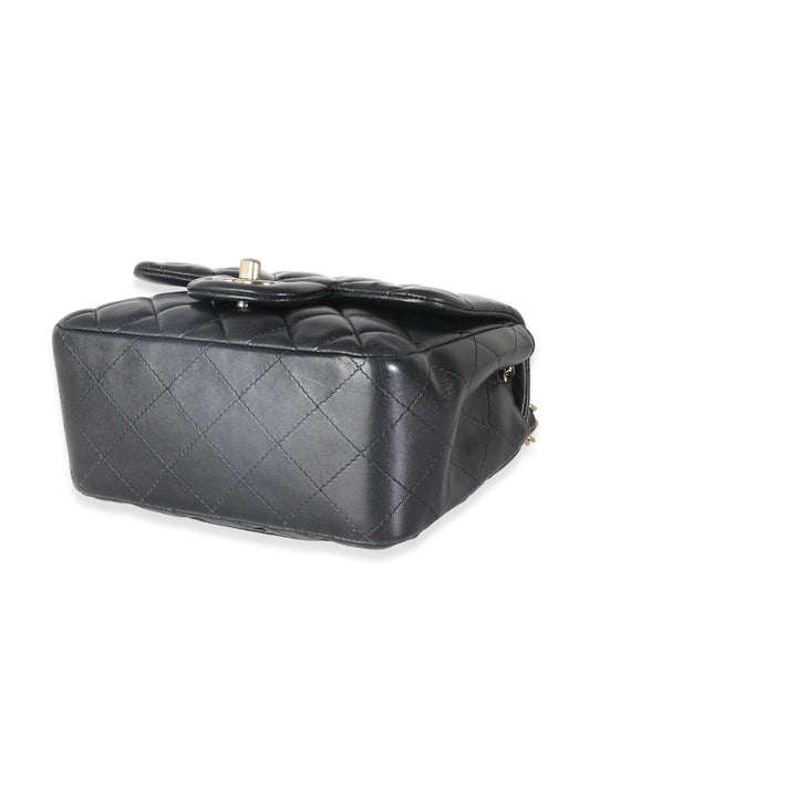 Chanel Black Quilted Lambskin Mini Square New Bag