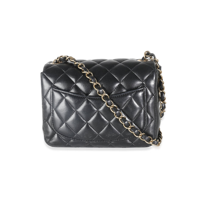Chanel Black Quilted Lambskin Mini Square New Bag