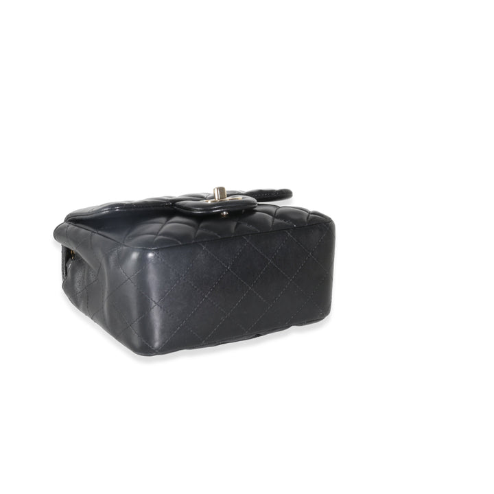 Chanel Black Quilted Lambskin Mini Square New Bag