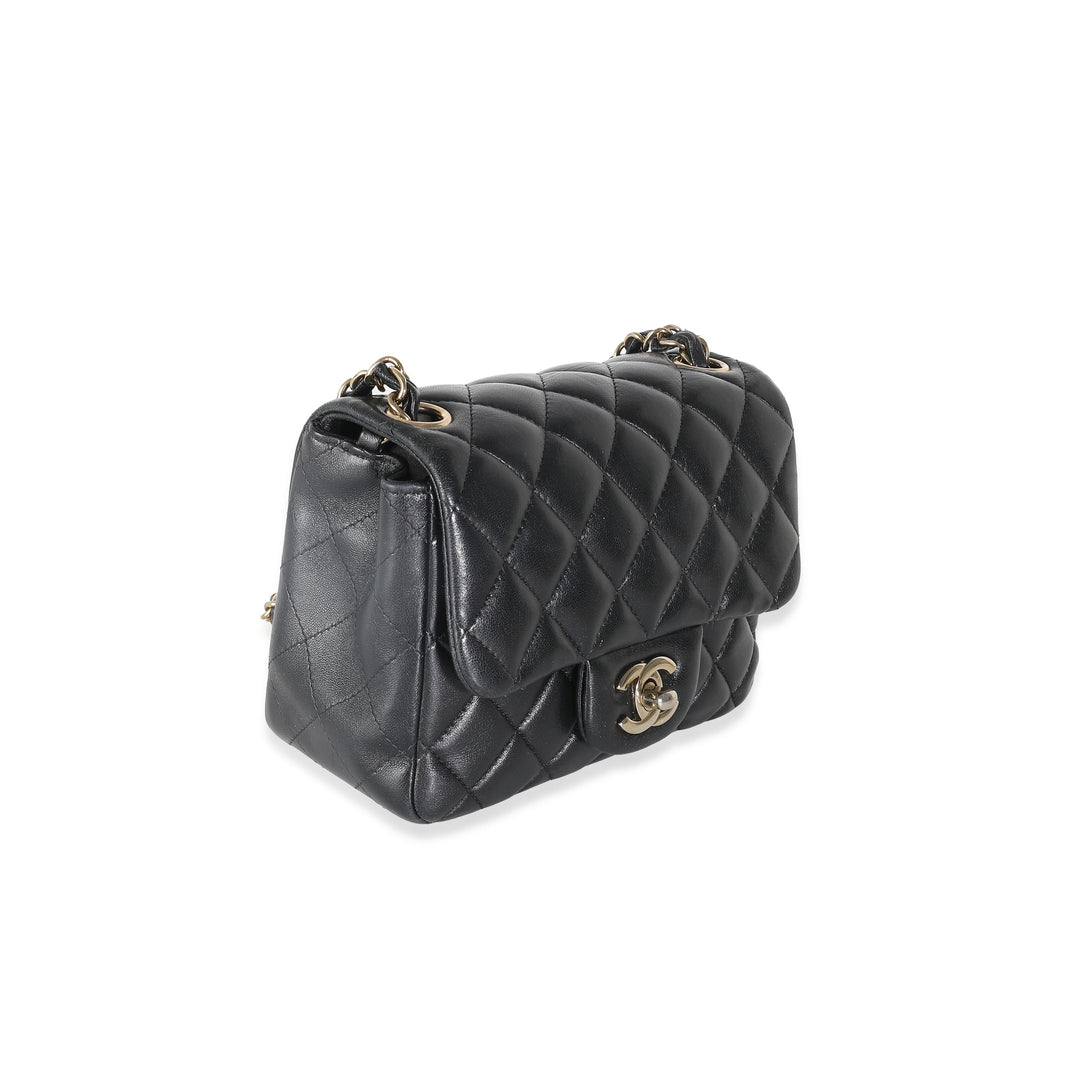 Chanel Black Quilted Lambskin Mini Square New Bag