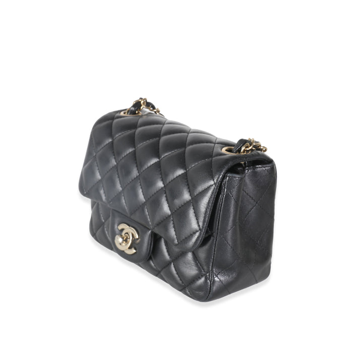 Chanel Black Quilted Lambskin Mini Square New Bag