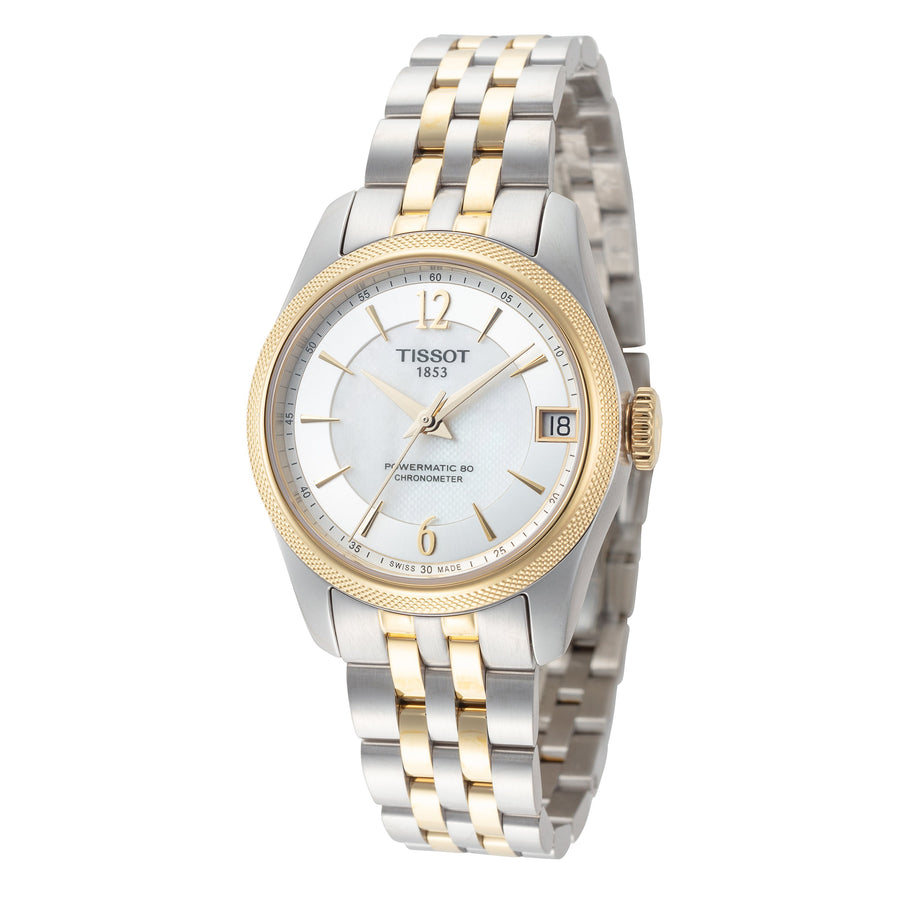 title:Tissot Women's T1082082211700 T-Classic Ballade 32mm Automatic Watch;color:Silver and Gold