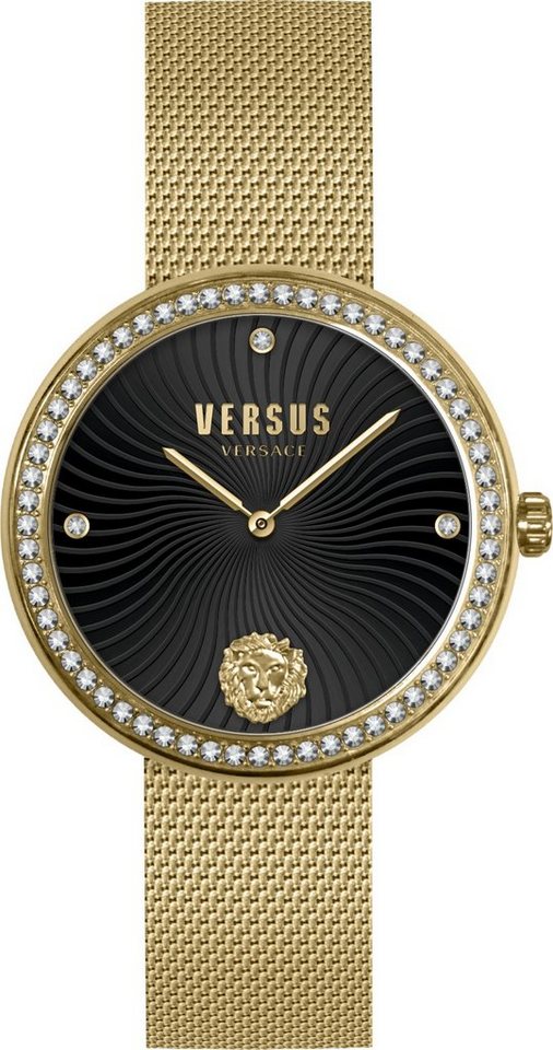 title:Versus Versace Women's VSPEN2921 Lea Crystal 35mm Quartz Watch;color:Gold