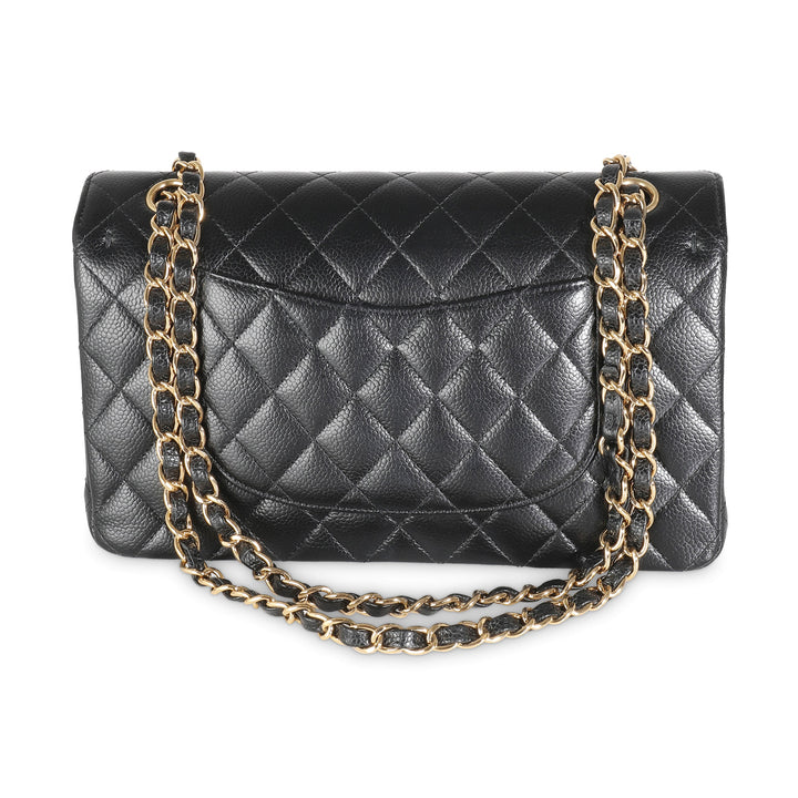 Chanel Black Quilted Caviar Medium Classic Double New Bag