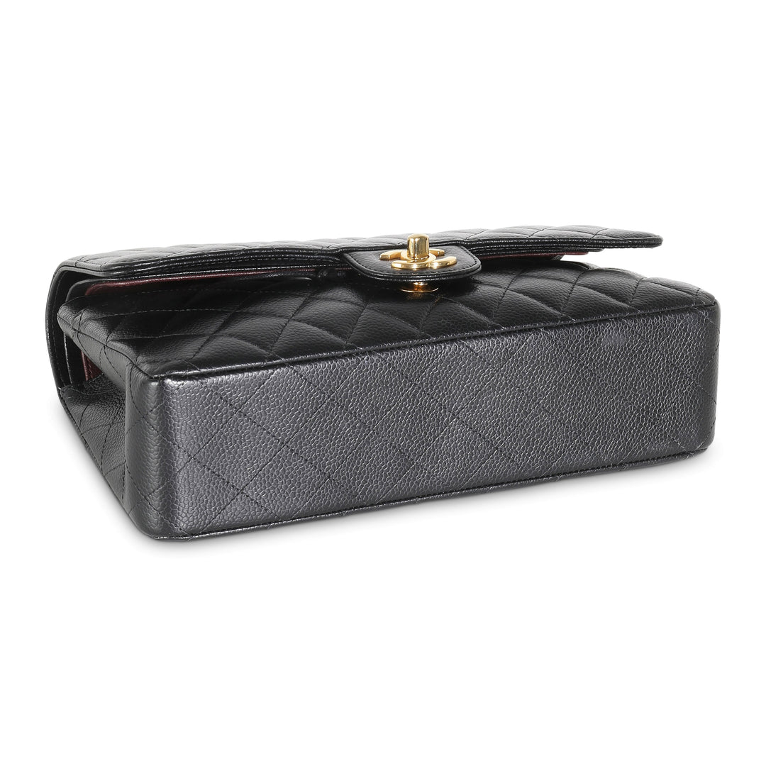 Chanel Black Quilted Caviar Medium Classic Double New Bag
