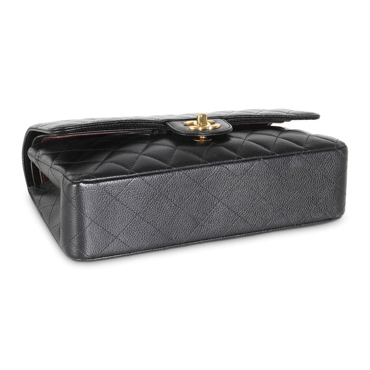 Chanel Black Quilted Caviar Medium Classic Double New Bag