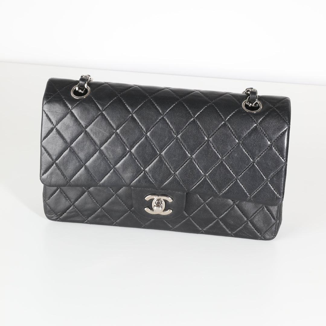 Chanel Black Quilted Lambskin Medium Classic Double New Bag