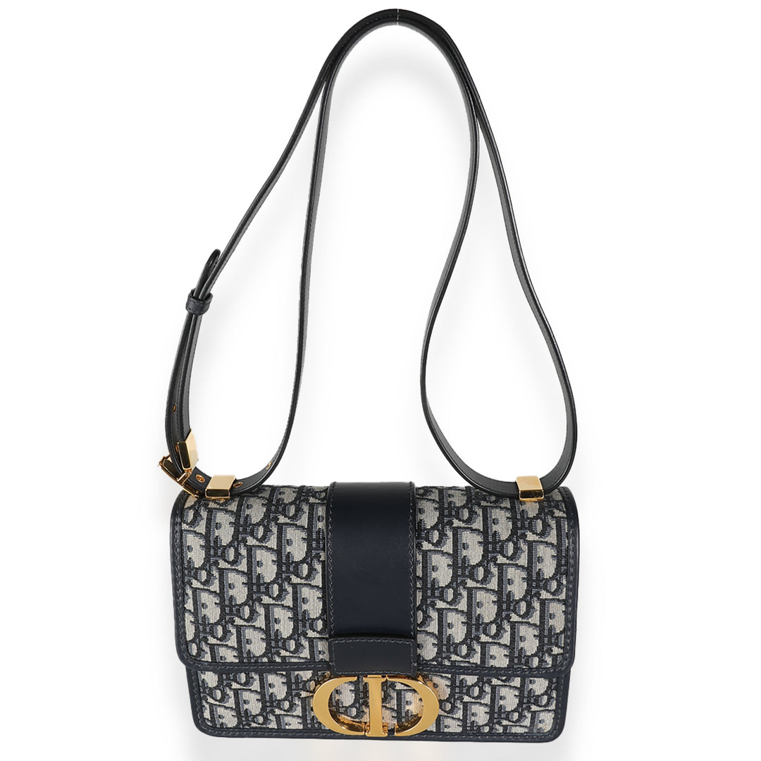 CHRISTIAN Top quality Dior Navy Oblique Jacquard 30 Montaigne