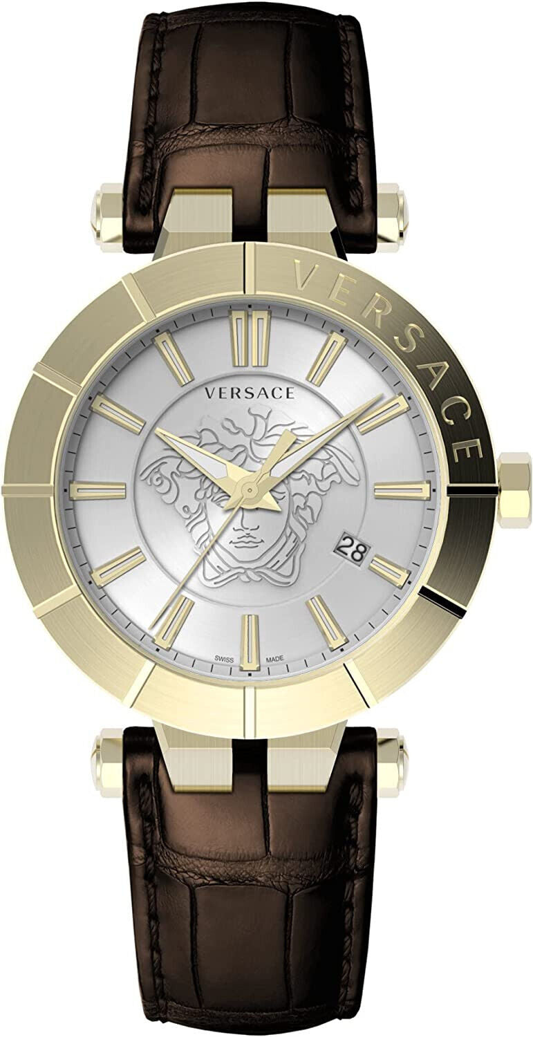title:Versace Men's VE2B00321 V-Race 43mm Quartz Watch;color:Brown