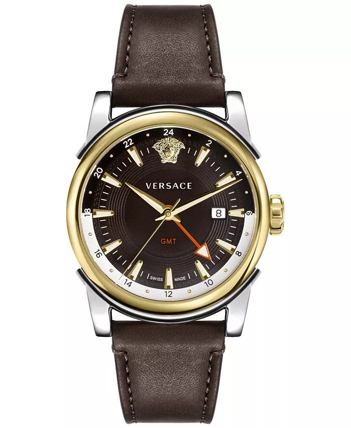 title:Versace Men's VEV300219 GMT Vintage 42mm Quartz Watch;color:not applicable