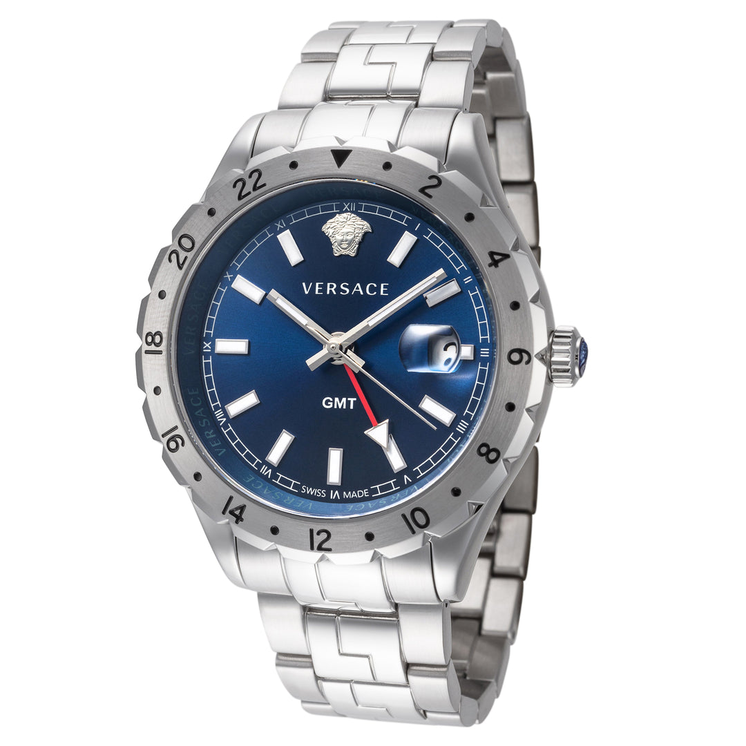 title:Versace Men's V11010015 Hellenyium 42mm Quartz Watch;color:Blue