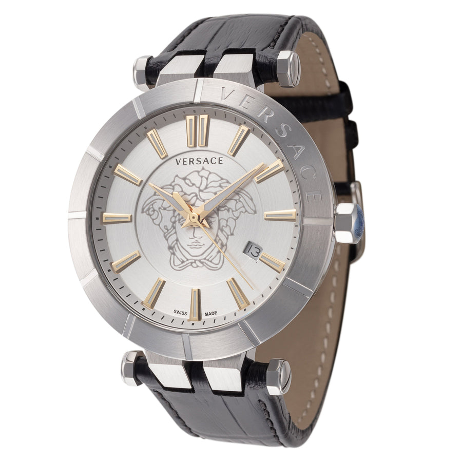 title:Versace Men's VE2B00121 V-Race 43mm Quartz Watch;color:Black
