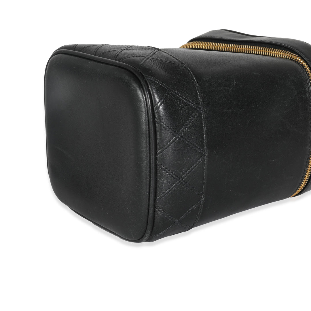 Chanel Black Quilted Lambskin Timeless Classic Vanity Case