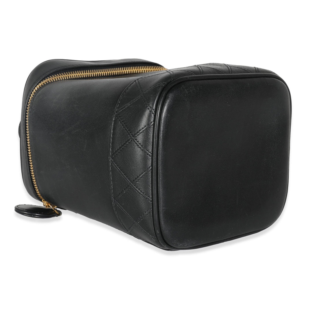 Chanel Black Quilted Lambskin Timeless Classic Vanity Case