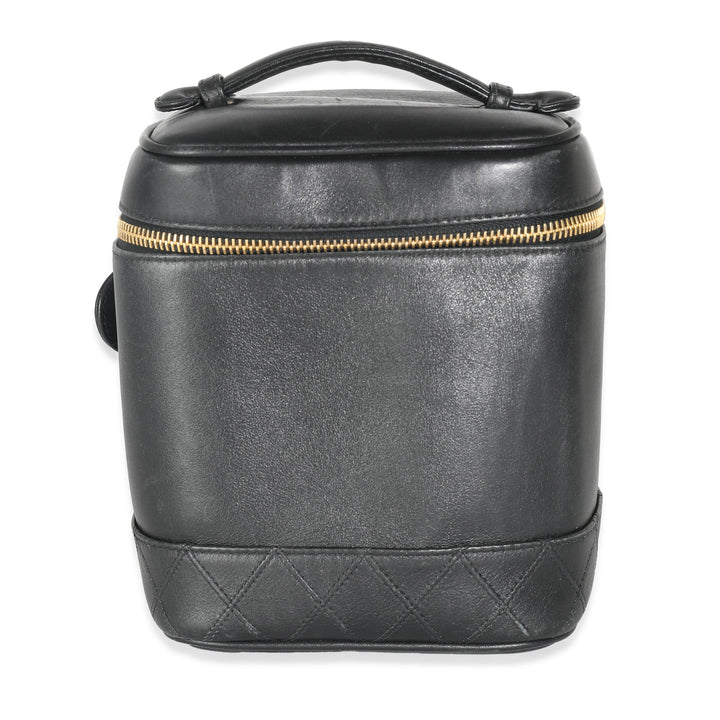 Chanel Black Quilted Lambskin Timeless Classic Vanity Case