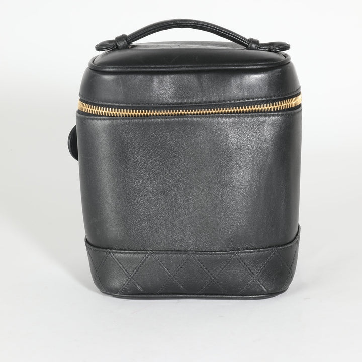 Chanel Black Quilted Lambskin Timeless Classic Vanity Case