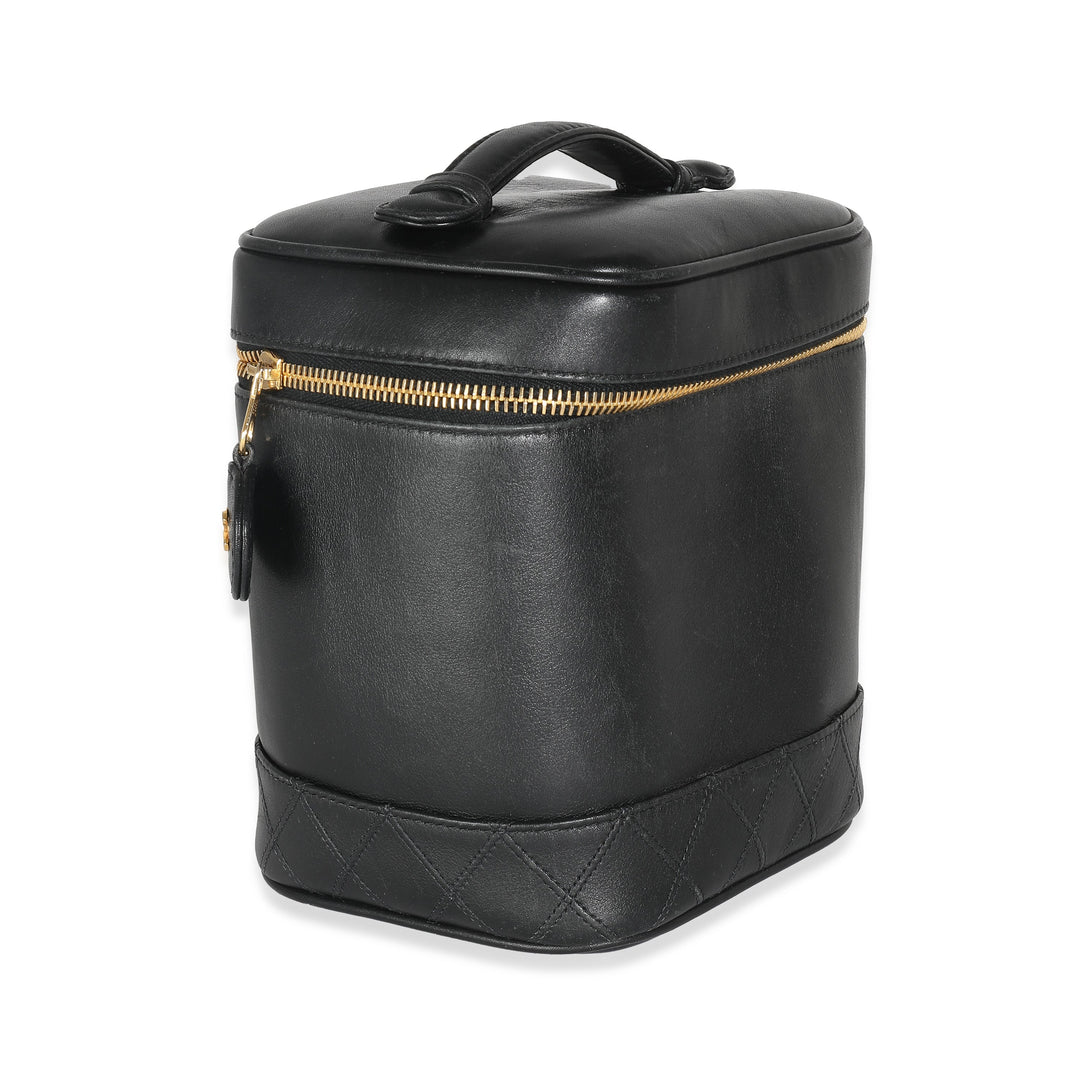 Chanel Black Quilted Lambskin Timeless Classic Vanity Case