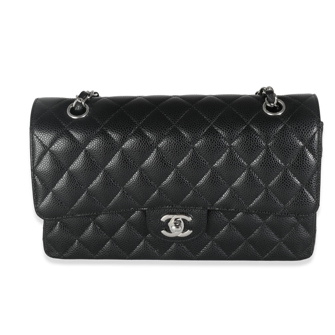 Chanel Black Quilted Caviar Medium Classic Double New Bag