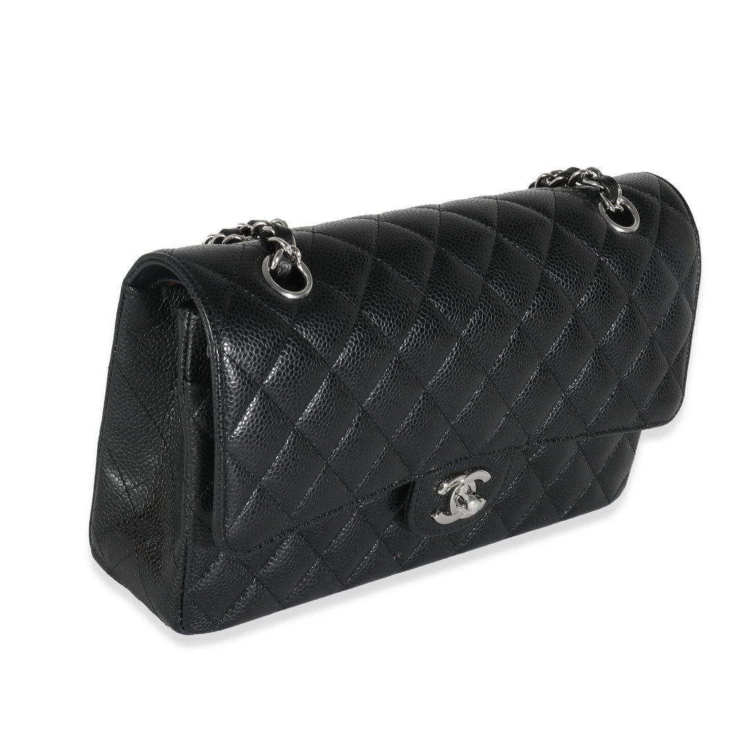Chanel Black Quilted Caviar Medium Classic Double New Bag