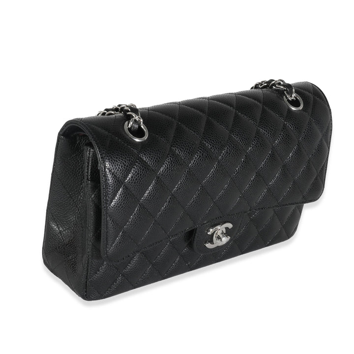 Chanel Black Quilted Caviar Medium Classic Double New Bag