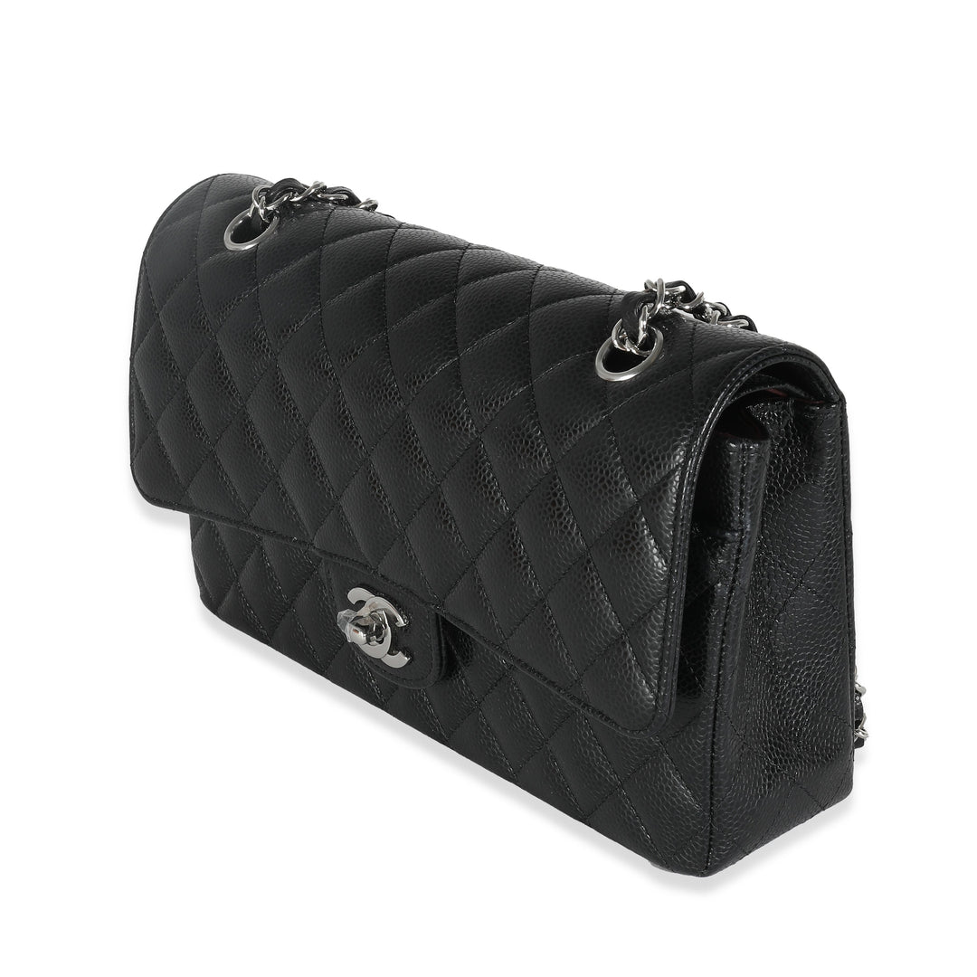 Chanel Black Quilted Caviar Medium Classic Double New Bag