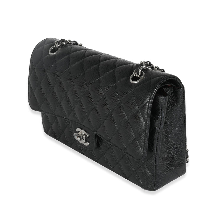 Chanel Black Quilted Caviar Medium Classic Double New Bag
