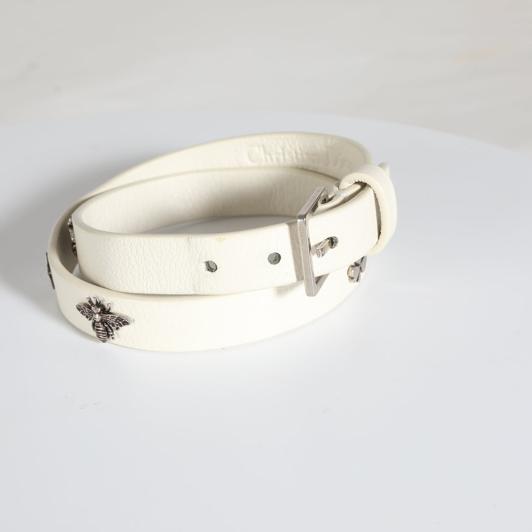 Top quality Dior Double Wrap Leather Charm Bracelet