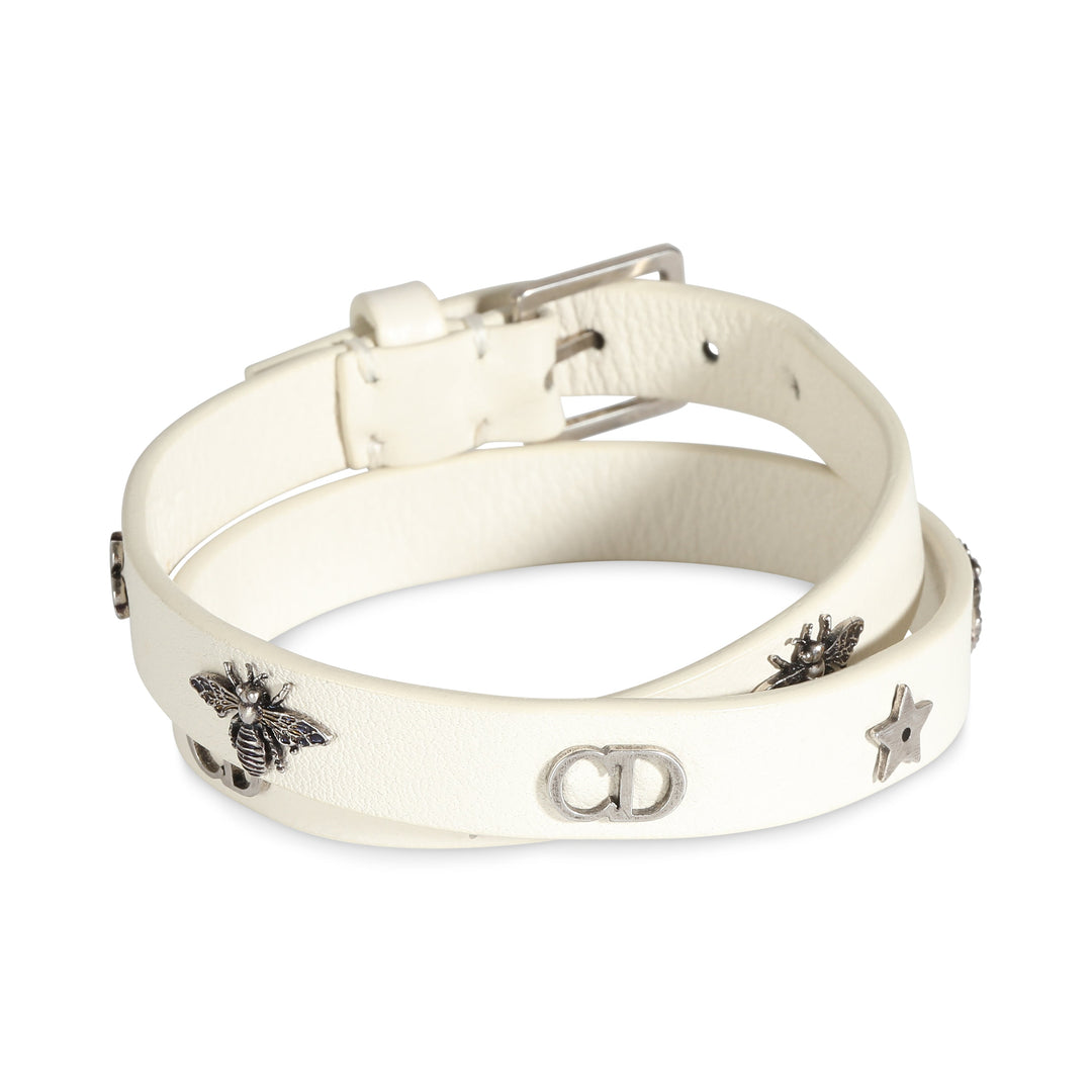 Top quality Dior Double Wrap Leather Charm Bracelet