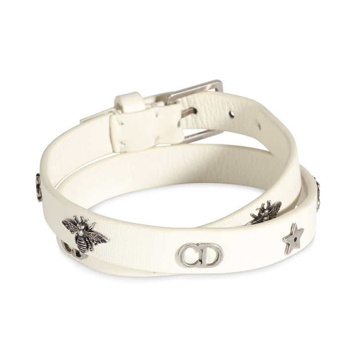 Top quality Dior Double Wrap Leather Charm Bracelet