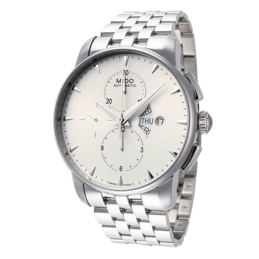 title:Mido Men's M860741112 Baroncelli 42mm Automatic Watch;color:Silver