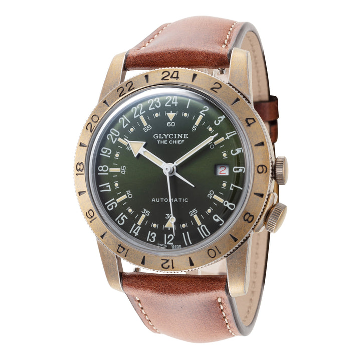 title:Glycine Men's Airman 40mm Automatic Watch GL0413;color:Dark Brown