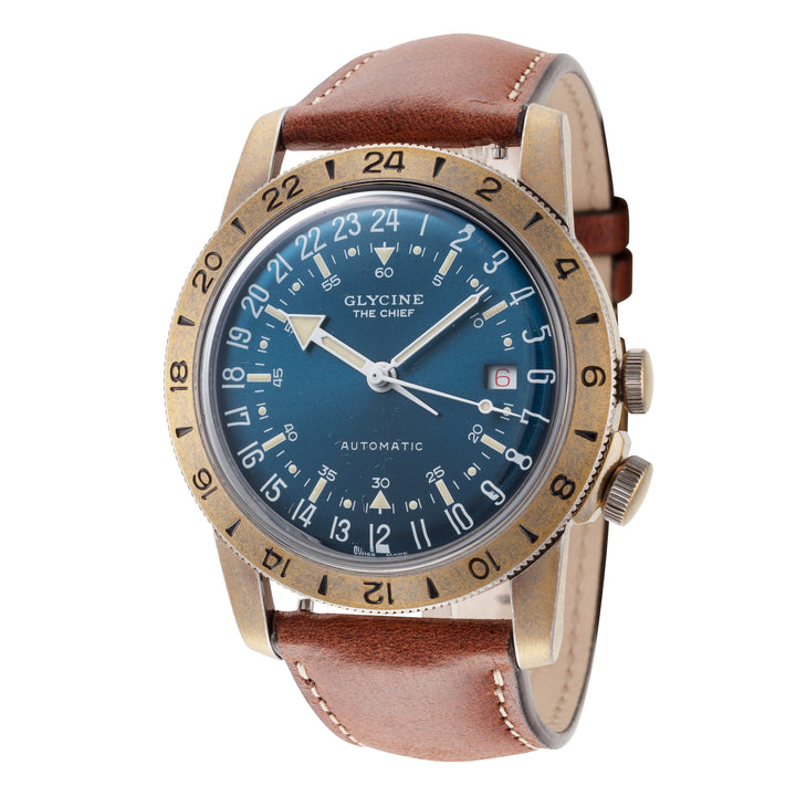 title:Glycine Men's GL0414 Airman The Chief 40mm Automatic Watch;color:Blue