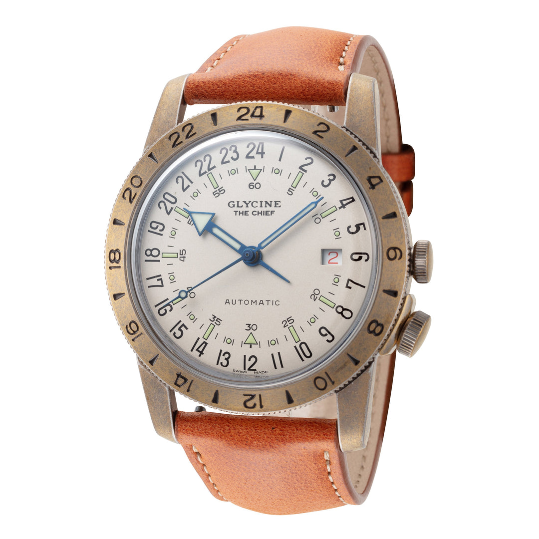 title:Glycine Men's GL0415 Airman The Chief 40mm Automatic Watch;color:Silver