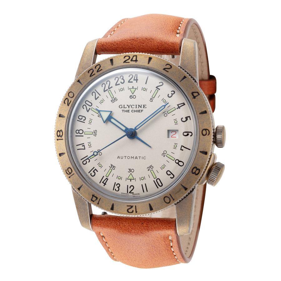 title:Glycine Men's GL0415 Airman The Chief 40mm Automatic Watch;color:Silver