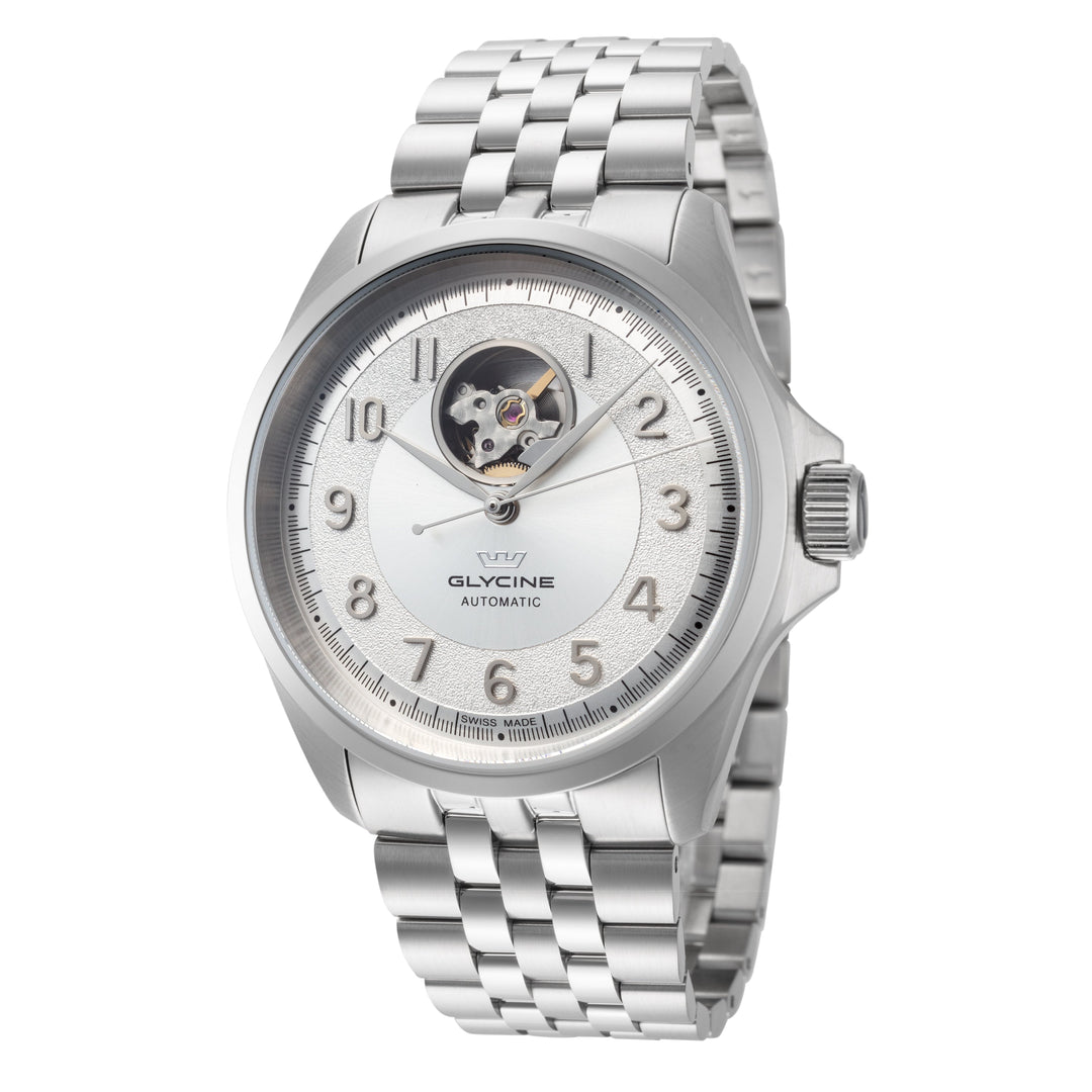 title:Glycine Unisex GL0428 Combat Classic 40mm Automatic Watch;color:Silver