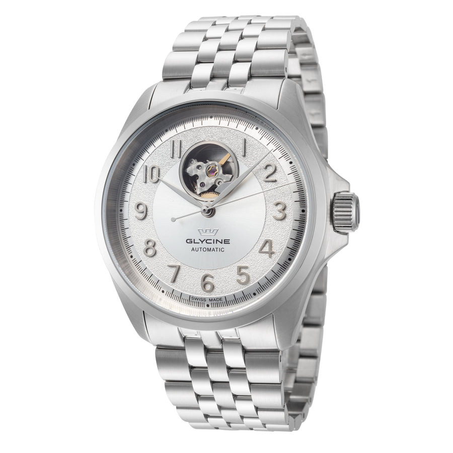 title:Glycine Unisex GL0428 Combat Classic 40mm Automatic Watch;color:Silver