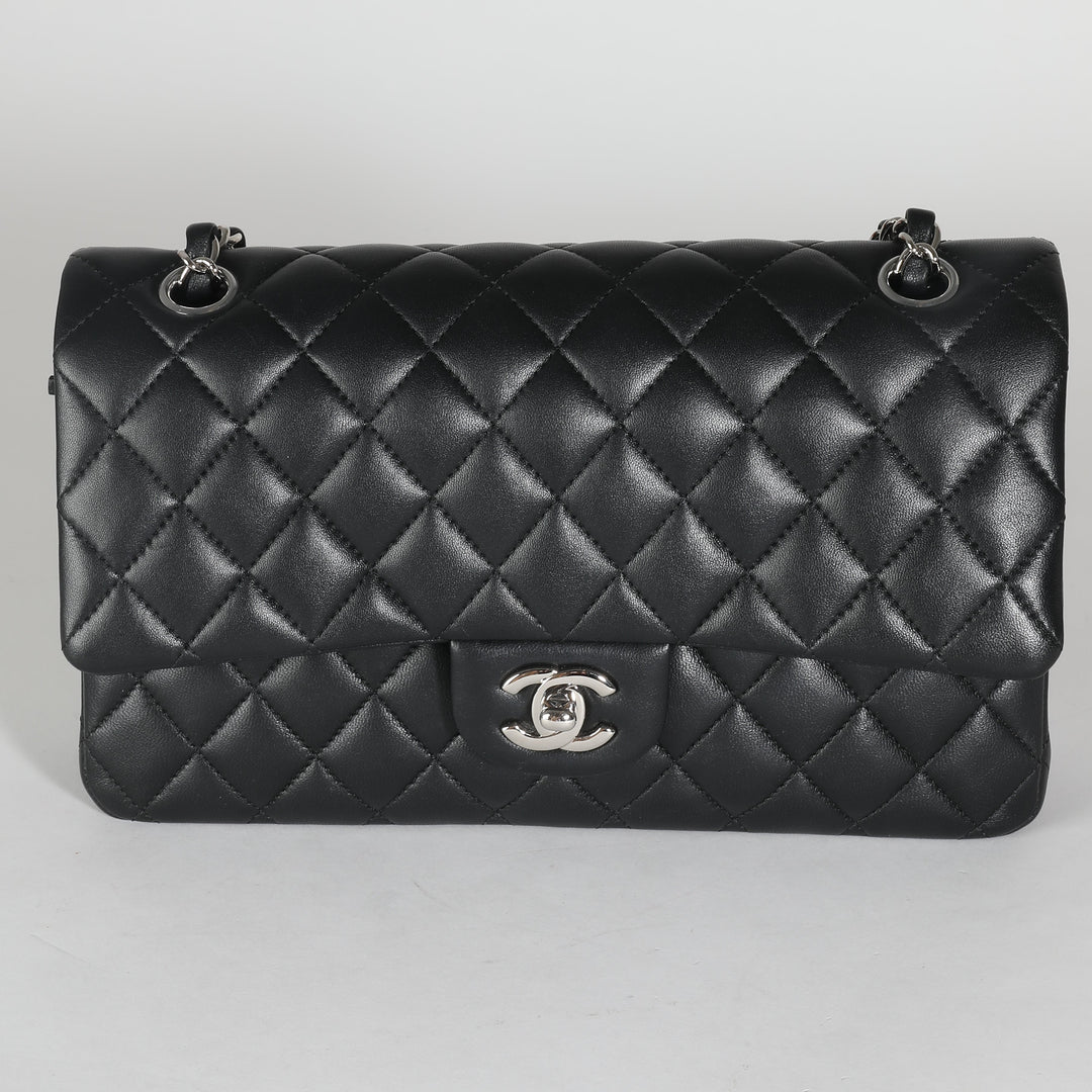 Chanel Black Quilted Lambskin Medium Classic Double New Bag