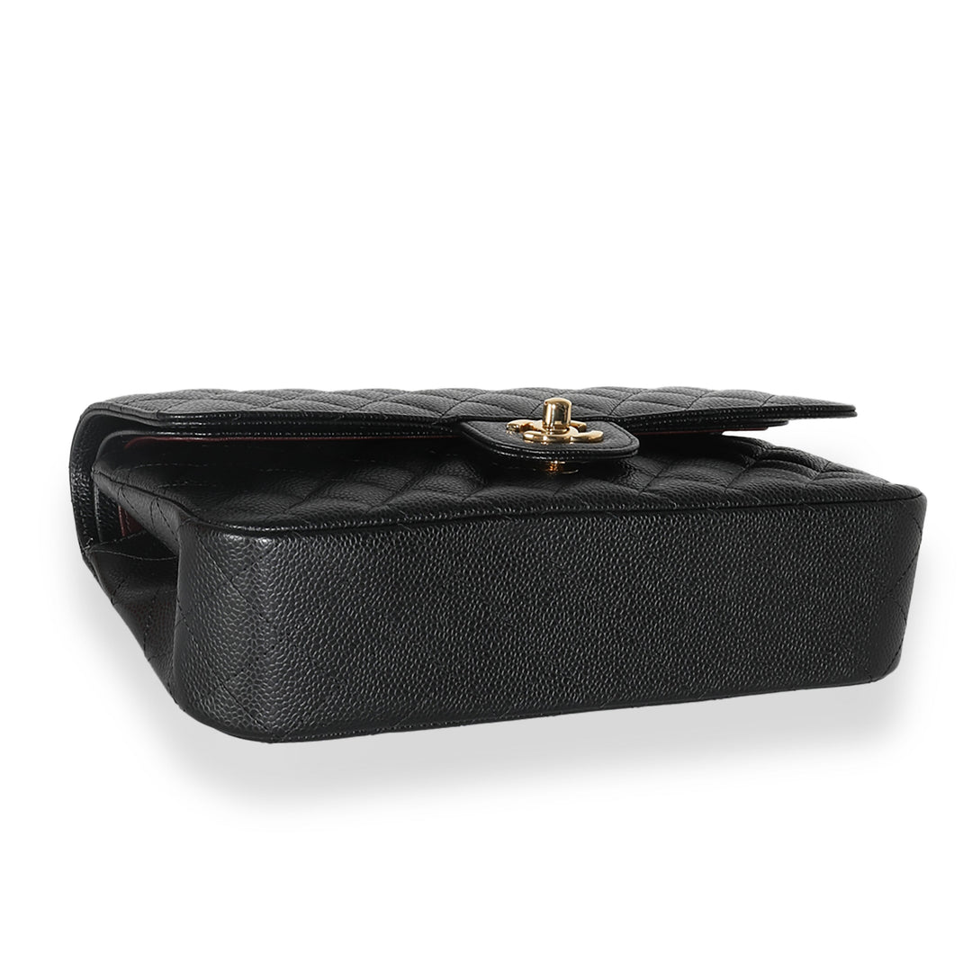Chanel Black Quilted Caviar Medium Classic Double New Bag
