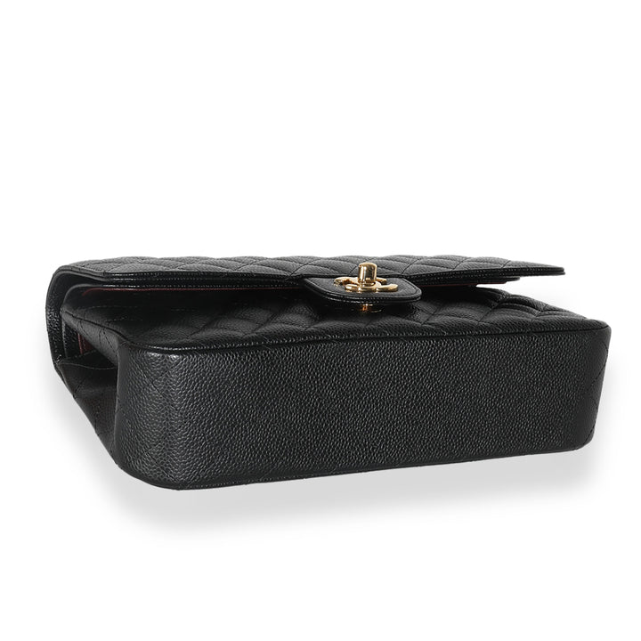 Chanel Black Quilted Caviar Medium Classic Double New Bag