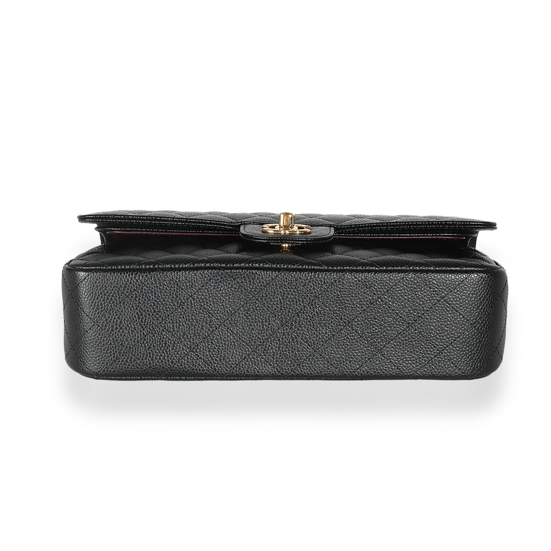 Chanel Black Quilted Caviar Medium Classic Double New Bag