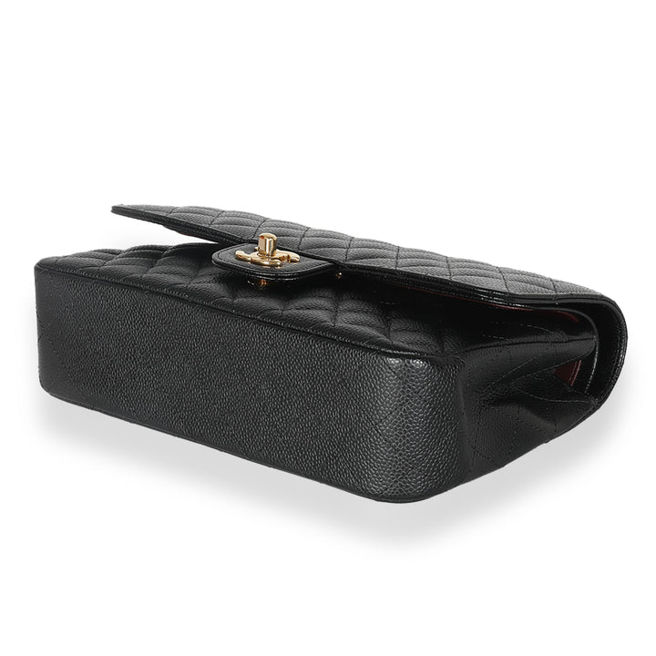 Chanel Black Quilted Caviar Medium Classic Double New Bag