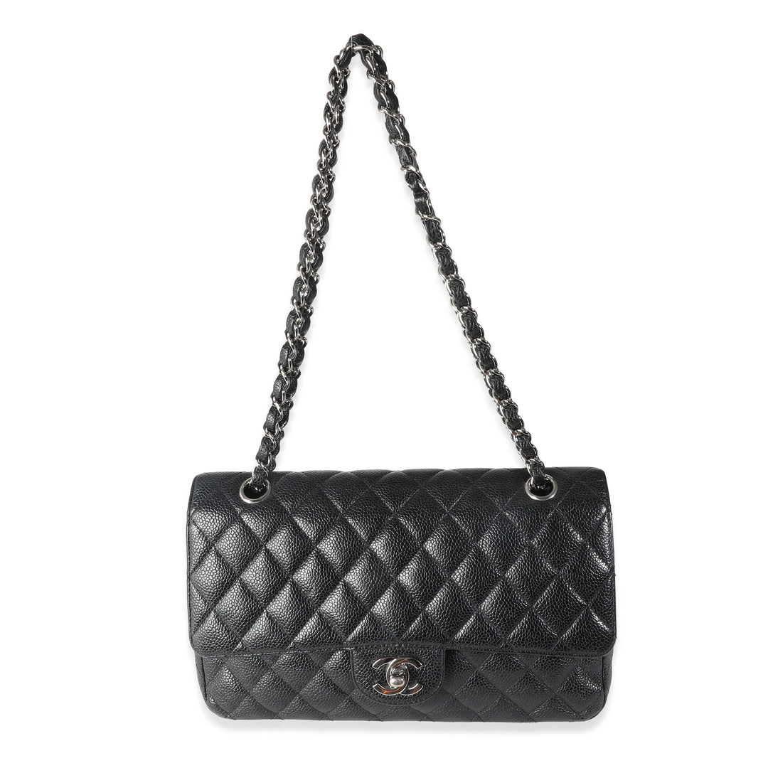 Chanel Black Quilted Caviar Medium Classic Double New Bag