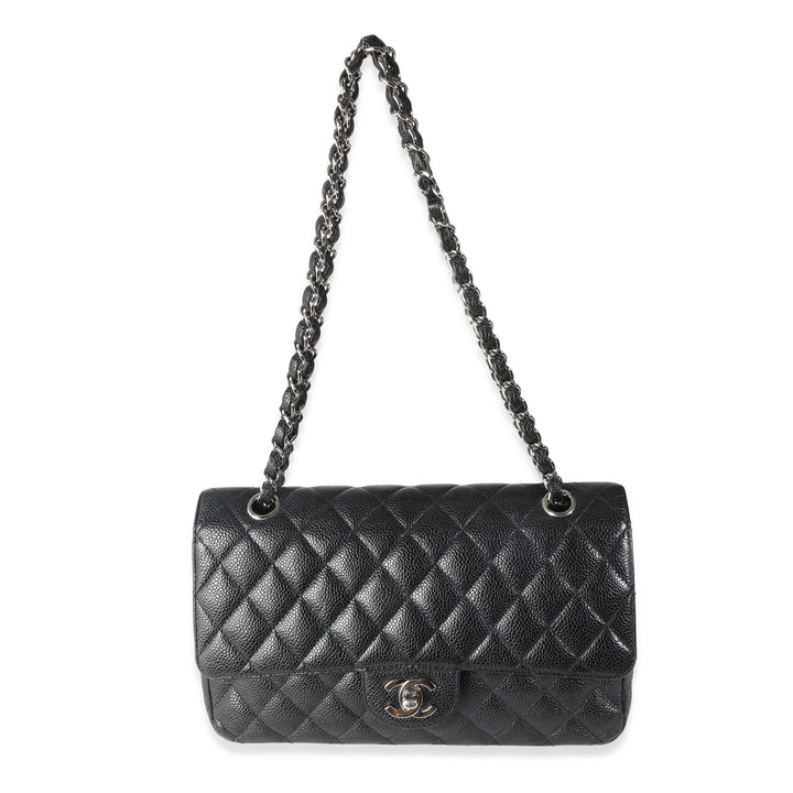 Chanel Black Quilted Caviar Medium Classic Double New Bag