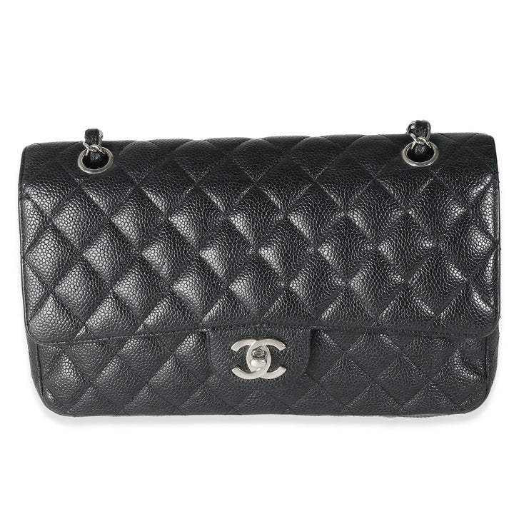 Chanel Black Quilted Caviar Medium Classic Double New Bag