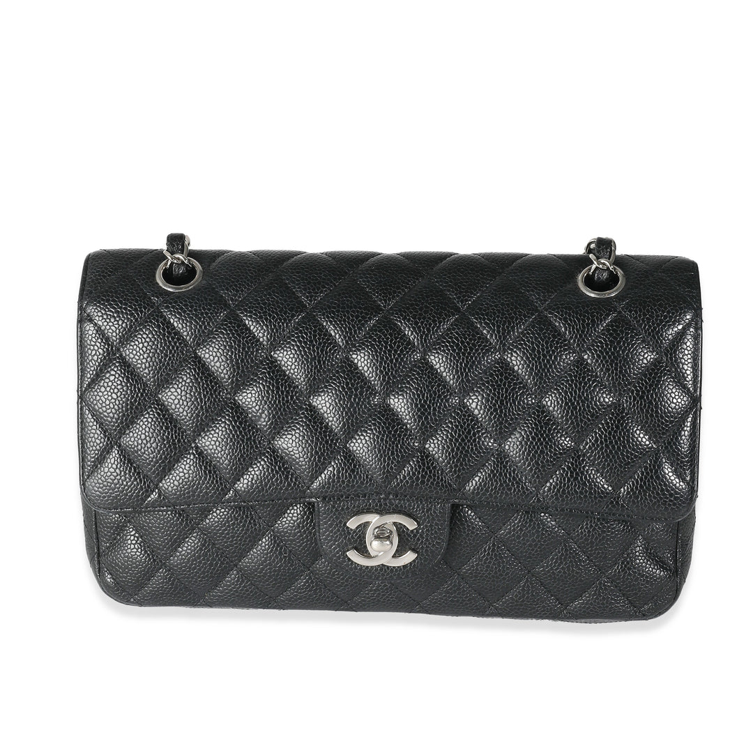 Chanel Black Quilted Caviar Medium Classic Double New Bag