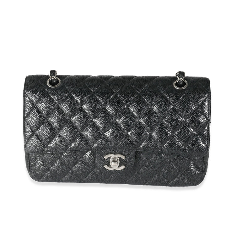 Chanel Black Quilted Caviar Medium Classic Double New Bag