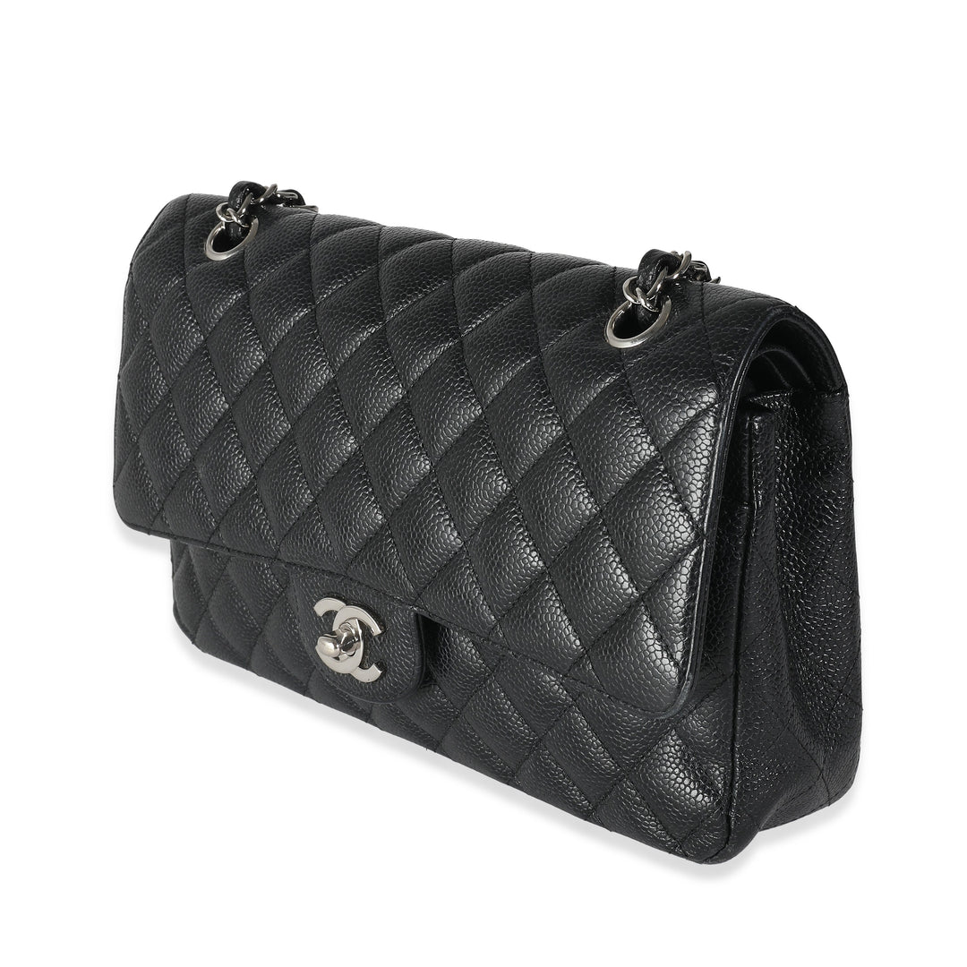 Chanel Black Quilted Caviar Medium Classic Double New Bag