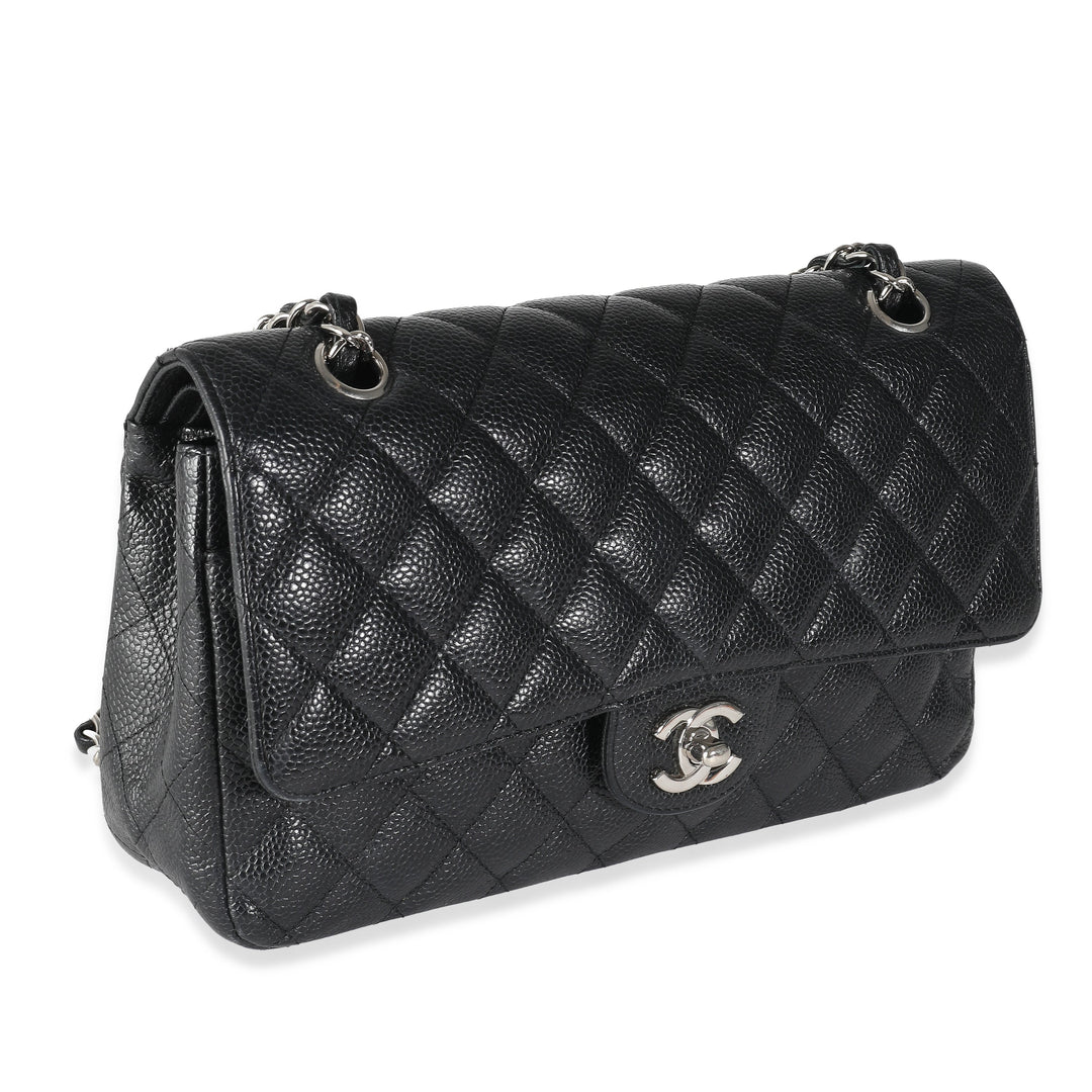 Chanel Black Quilted Caviar Medium Classic Double New Bag