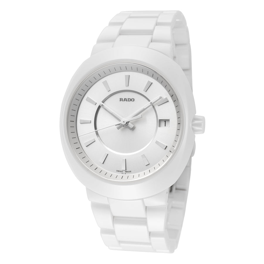 title:Women's Ceramos, 100 m (330 feet) Water Resistance Quartz Watch;color:White